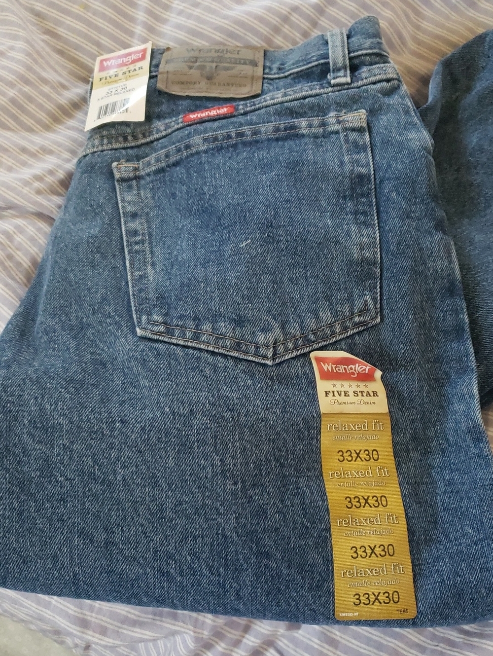 Wrangler Men's Relaxed Fit Denim Jeans - Blue